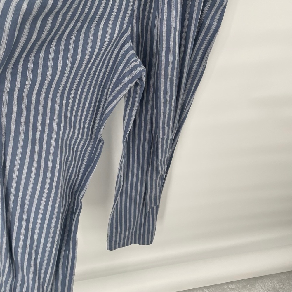 GAP Women's Size 8 TALL Ruffle Sleeve Jumpsuit Linen Wide Leg Belted Coastal NEW - Picture 6 of 12